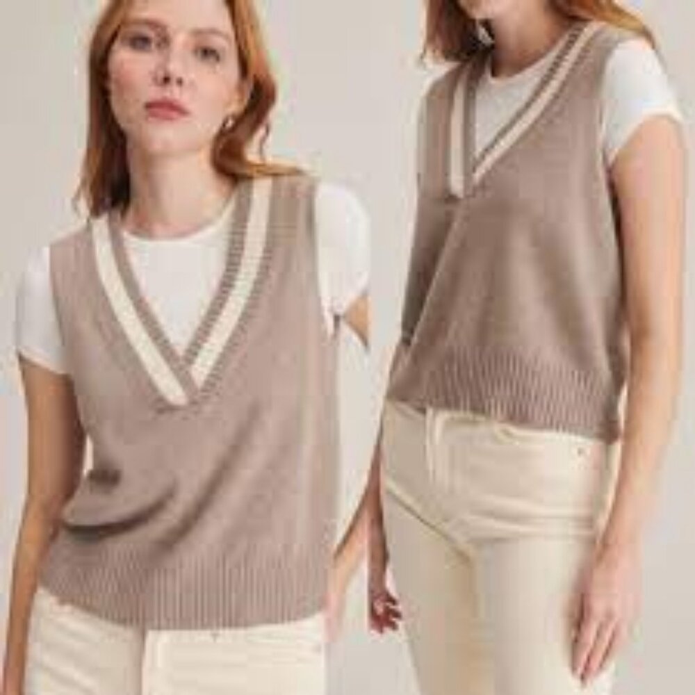 Naadam Luxe Cashmere Vest Academia Schoolboy Women's Medium